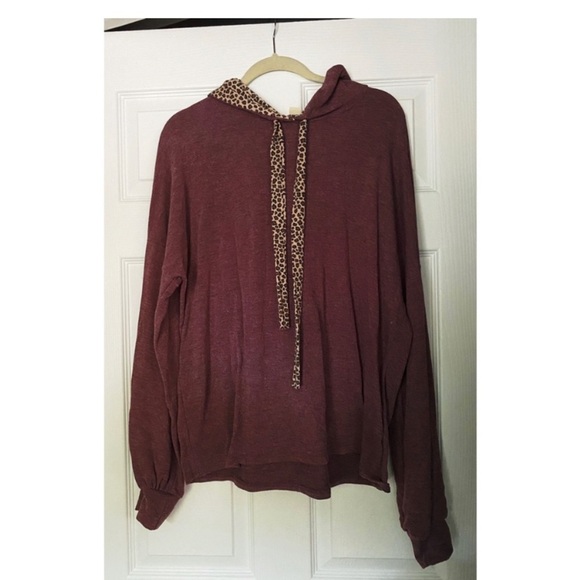 7TH RAY Boutique Purple Cheetah Hooded Sweatshirt - Picture 6 of 10